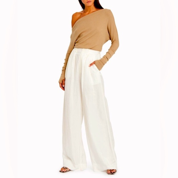 Enza Costa Tops - NWT Enza Costa Ribbed Jersey Knit One Shoulder Slouch Top